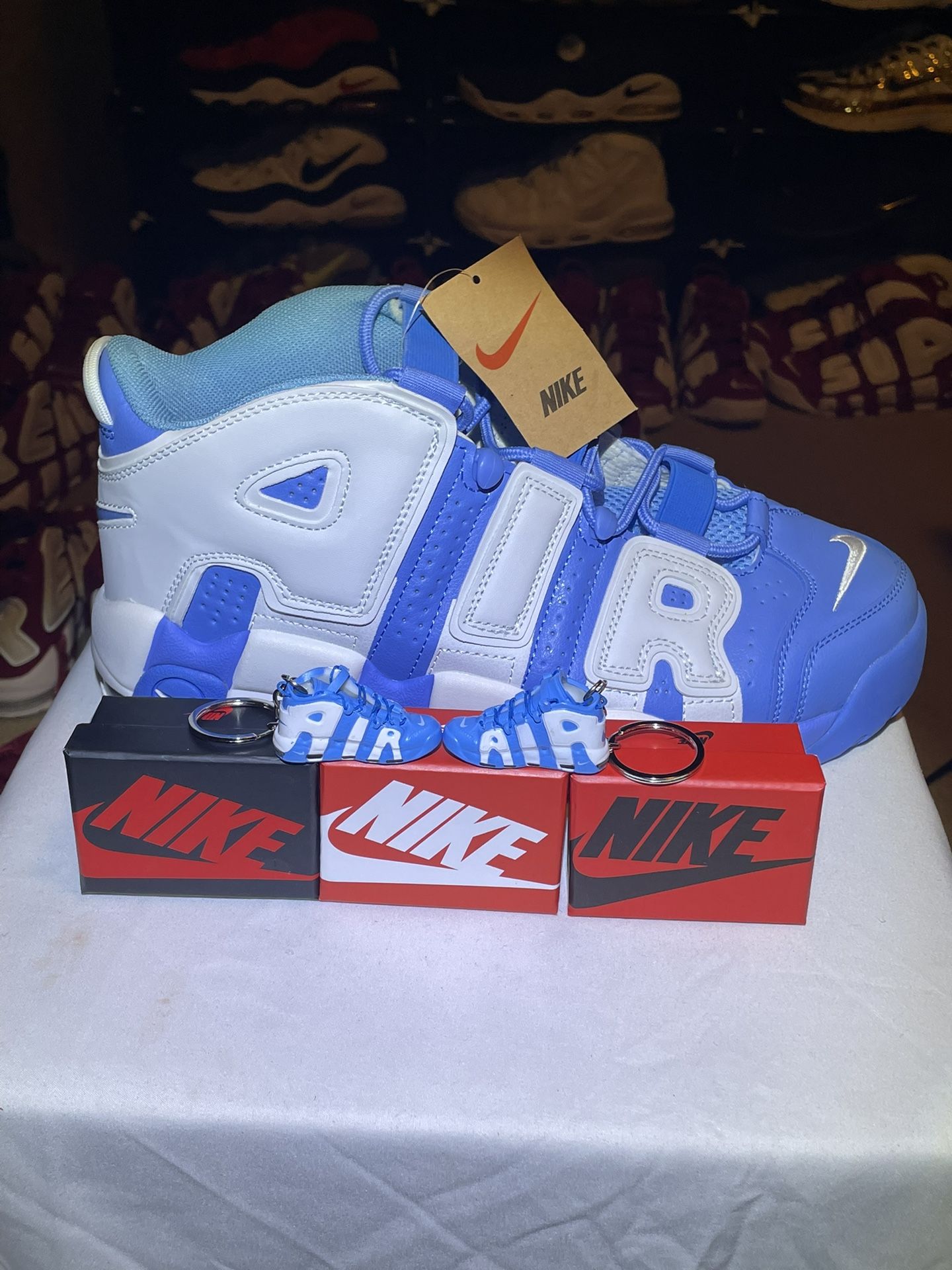 Nike Air More Uptempo Mini Shoe Keychains And Mini Nike Shoe Box MORE COLORS AVA