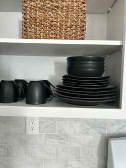 Matte Black or white Dinnerware Set. Make an offer please.