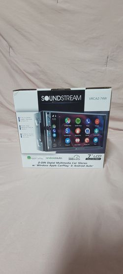 Double din stereo wireless car play and android auto