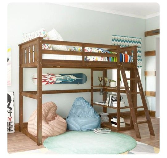 Wood Twin Loft Bed