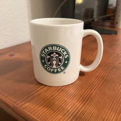 STARBUCKS COFFEE COMPANY LOGO WHITE CERAMIC MUG 