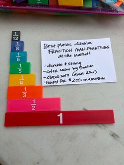 Plastic Fraction Manipulatives!