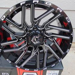 4 Brand New 22X10 TIS Gloss Black/Machined Rims *8X170* *F250/F350* *EXCURSION* *-19MM Offset *