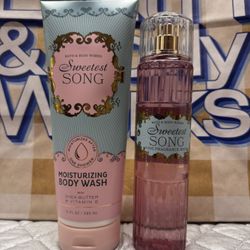 NWT 2025 Bath And Body Works - Sweetest song Body Wash/Fragrance 