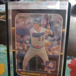 Atlanta Braves Ted Simmons 1987 Donruss Baseball Card 