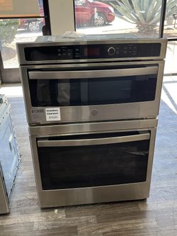$100 Off + Free Delivery Drop Off Thru 8/17! GE Dbl Electric Wall Oven & Microwave $1500