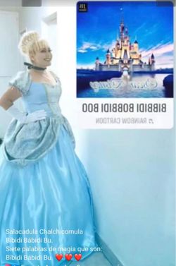Satin and Brocade Ball Gown WOMAN XL CINDERELLA-OUTFIT HALLOWEEN