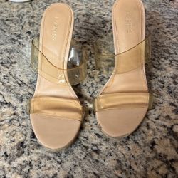 Size 8, Clear Strap Heels