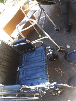 Drive extra wide foldable wheelchair and a foldable walker. Wheelchair $100 and walker $75