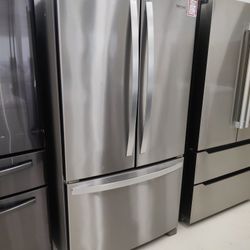 New Whirlpool - 25.2 Cu. Ft. French Door Smart Refrigerator with Elevated Deli Drawer - Stainless St