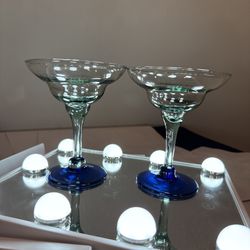 margarita glasses like new set