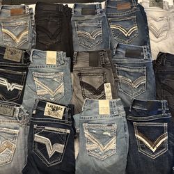 Mens NWOT 29,28,27,26 Salvage and buckle black jeans