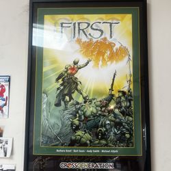 framed promotional oversized print special edition promotional poster/lithograph) for CrossGen Comics’ series The First
