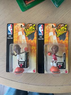 Michael Jordan NBA Jams Bulls Figures White and Red Jersey
