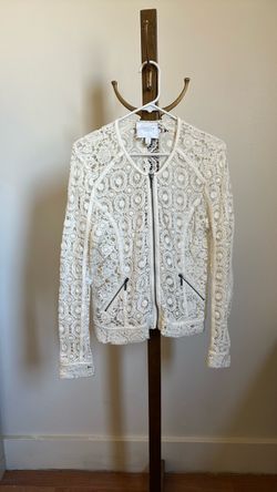 Piperlime Brand Cream Long Sleeve Lace Jacket