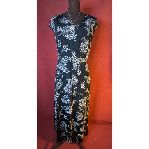 Black and White Floral Dress