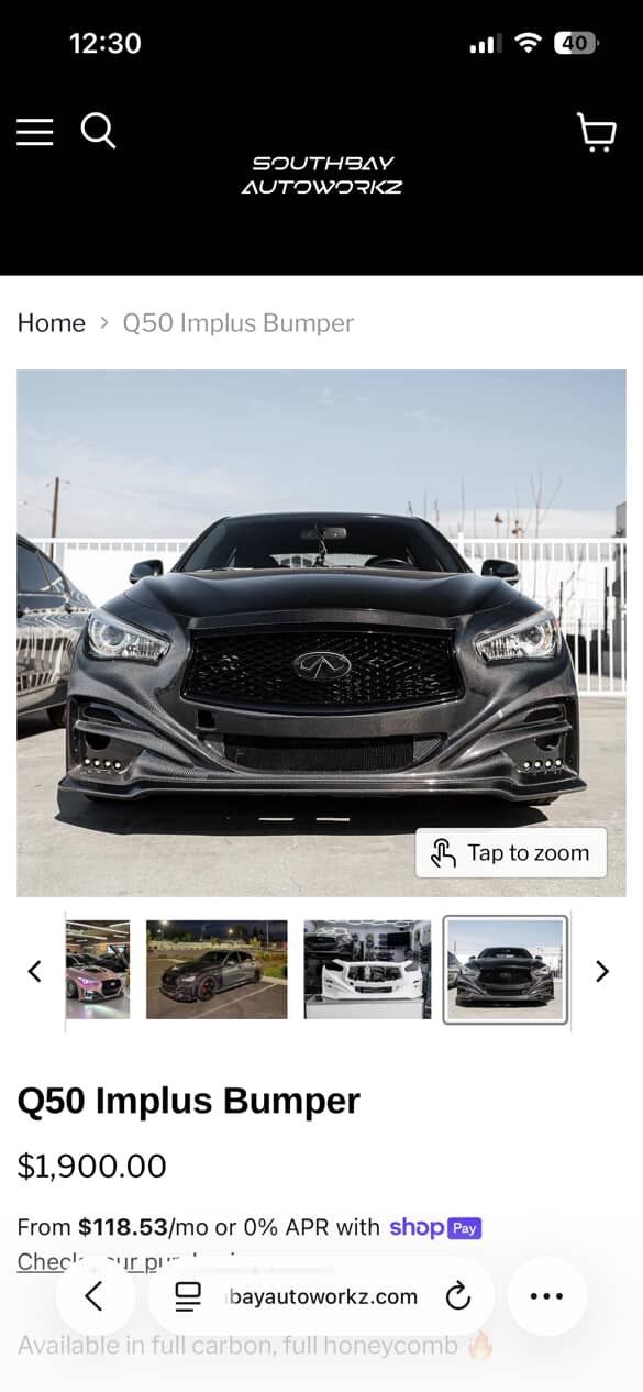 Q50 Carbon Bumper