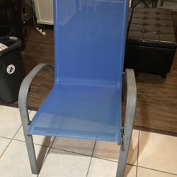 Nice Blue and Silver Chair