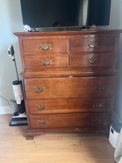 King 7-drawer Cherry Tallboy Dresser
