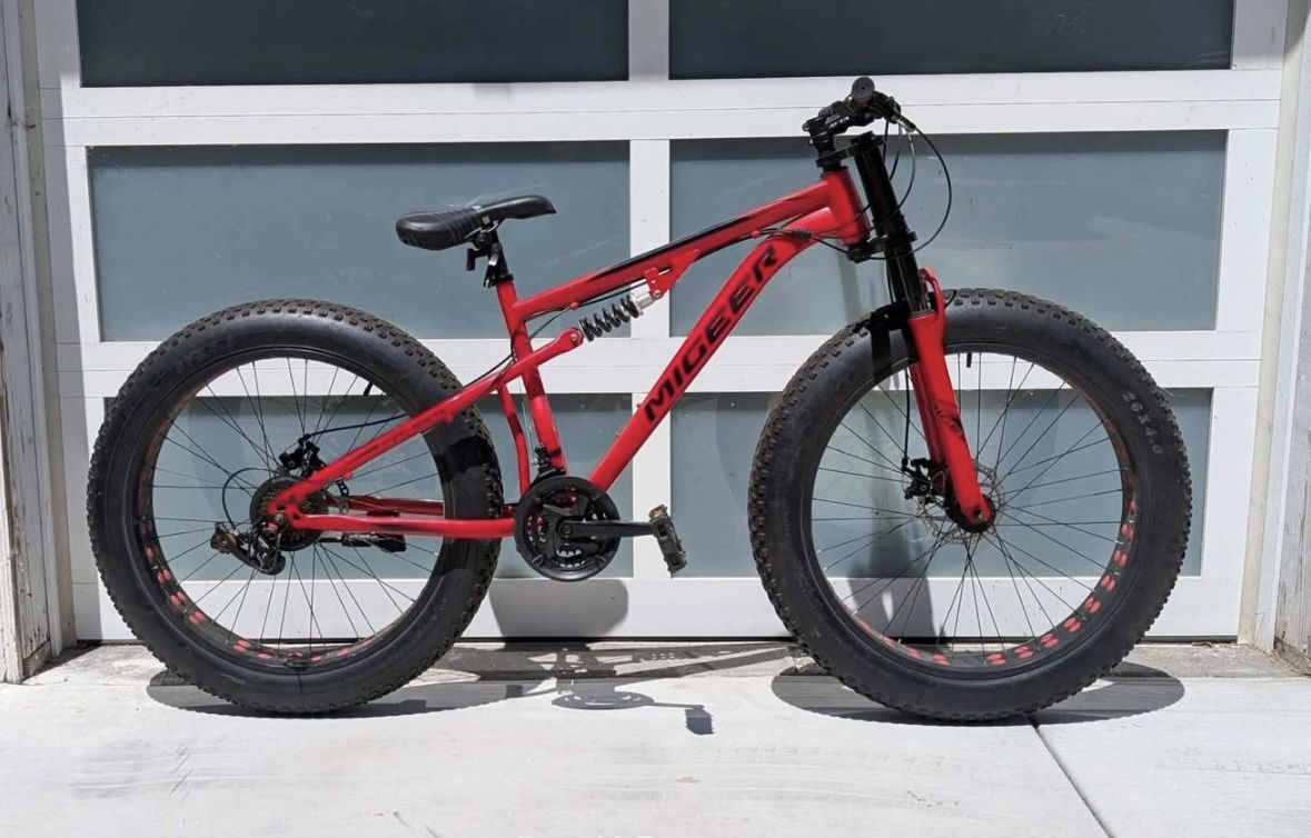 Fat Tire Mountain Bike Full Suspension 26”