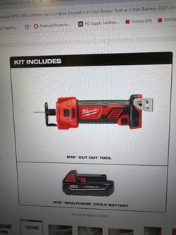 New M18 18V Lithium-lon Cordless Drywall Cu* Out Rotary Tool  with battery and charger .
