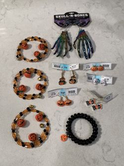 Big Lot Of Halloween Costume Jewelry