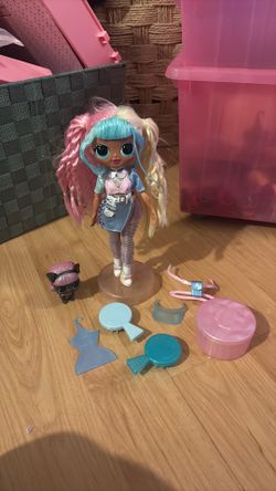 Pink blue and blonde L.O.L doll