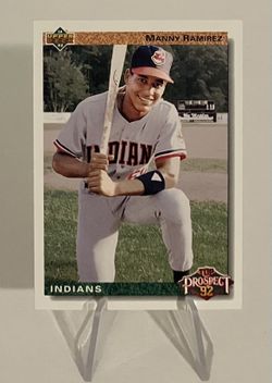 1992 Upper Deck MANNY RAMIREZ RC Top Prospect #63 Rookie Cleveland Indians  