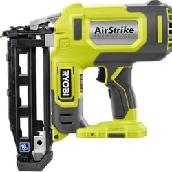 RYOBI ONE+ 18V 16-Gauge Cordless AirStrike Finish Nailer (Tool Only), P326, Green