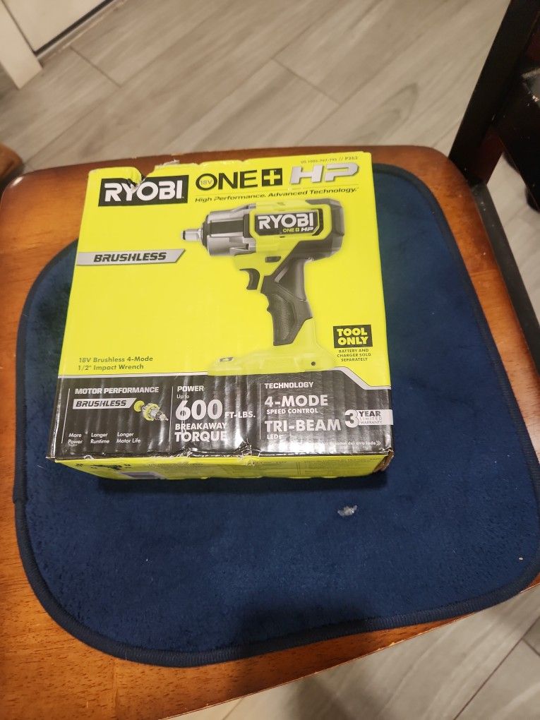 Ryobi 18v Brushless 4-mode 1/2" Impact Wrench