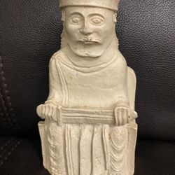 Vintage Large Isle of Lewis Chessmen 6" King Chess Piece Rare  