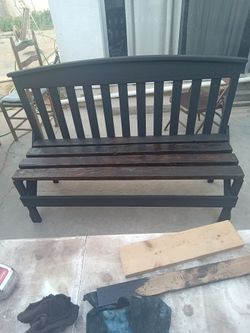Wood Bench 54 Inch Wide Weather Sealed For Out Side