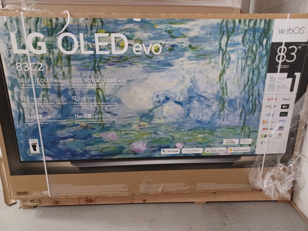 83" ScreenOledC2ByLGThinQEvo.  OriginalBoxSEALED.  Not Refurbished Brown Box With Scratches 
