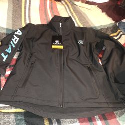 Chamarra Ariat De Mexico !! $65 XL  Black Para Mujer Blueish/ Blue green Letters 