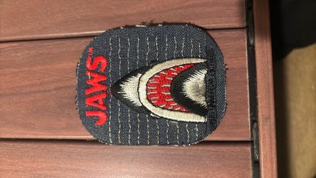Vintage 1975 jaws movie iron on patch unused