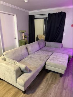 Grey Sectional Sofa With Ottoman