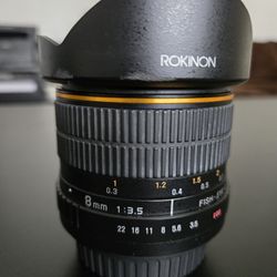 Rokinon 8mm Fisheye Lens For Canon Camera