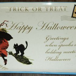 NWT Halloween 2011 Table Top Decorative Dish, 8"x13", in Perfect Condition