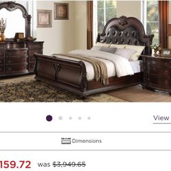 Roma Leatherette/Wood Regular Bedroom Set
SALE $1,000
