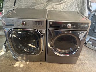 LG and Kenmore  Stackable  Washer and gas dryer  Excellent working condition  Heavy duty  W27 D30 H78 stacked  Washer 4.5 cu ft Dryer  7.3 cu ft 3 mon