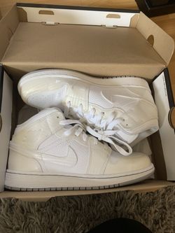 Air Jordan 1 Phat, 6.5Y, White/Wolf Grey-white