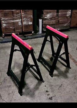 New 1 Pair Foldable Sawhorses 700 Ib Weight Capacity Saw horse