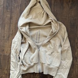Rick Owens full zip cropped hoodie