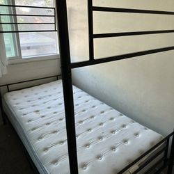 Black Twin Bunk Bed With Mattress 