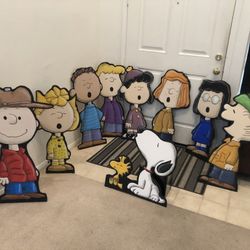 PEANUTS CHRISTMAS SET LAWN ART YARD DECOR