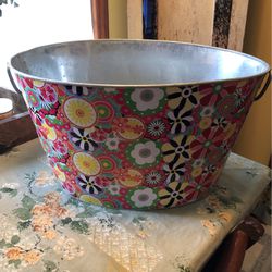 Large Galvanized Bucket, W/ handles, Fill With Drinks 