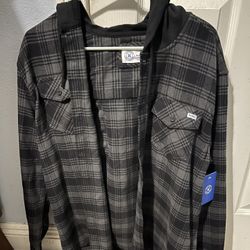New Hurley size medium Flannel Hoodie