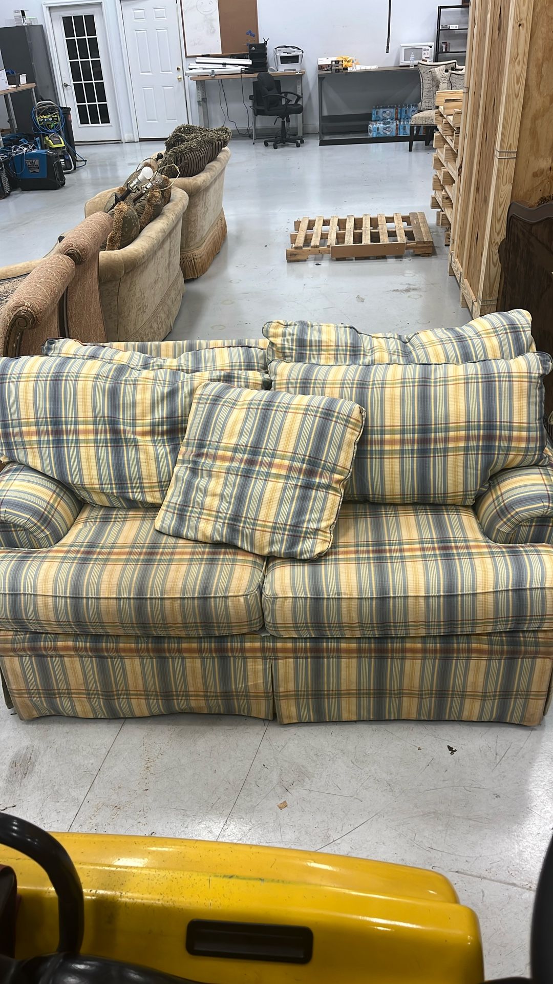 Plaid Print Couch