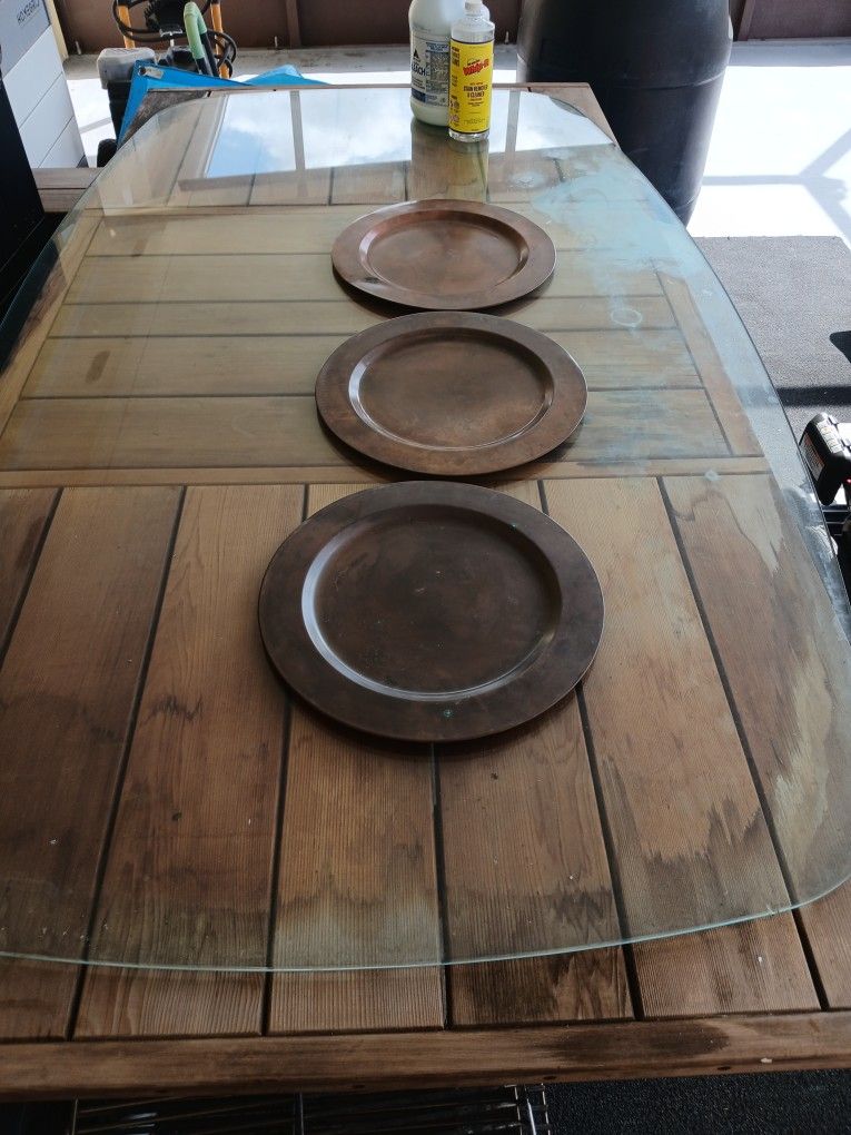 Antique Copper Plates 14 In.