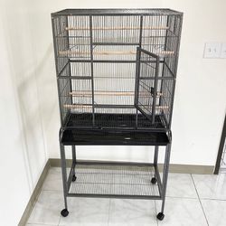 $135 (New in box) Large 63” Bird Cage for Mid-Sized Parrots Cockatiels Conures Parakeets Lovebirds Budgie, 32x19x63”